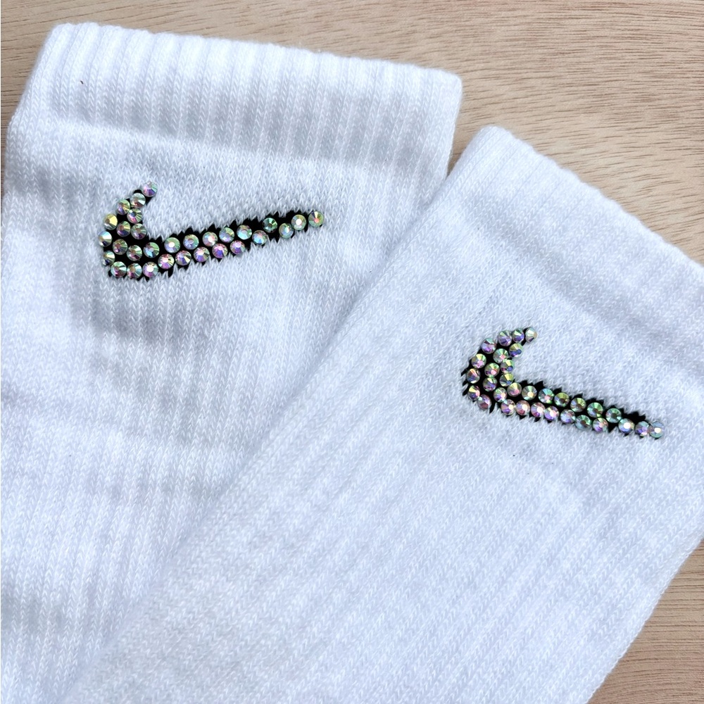 AN rhinestone Nike socks
